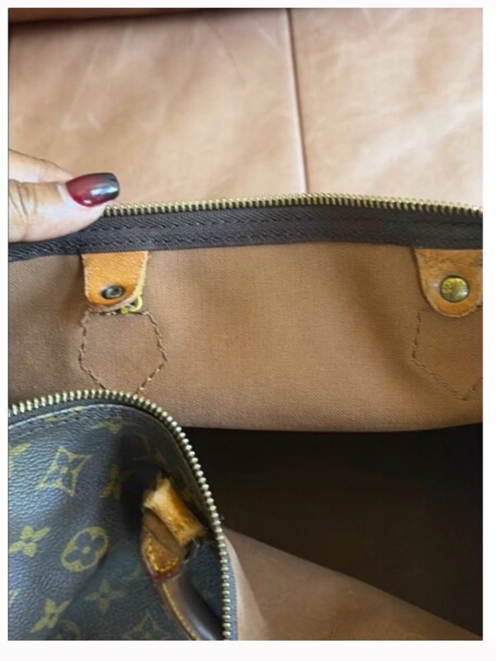 Louis Vuitton Monogram Canvas Tote with Vachetta Leather Handles - Picture 6 of 6